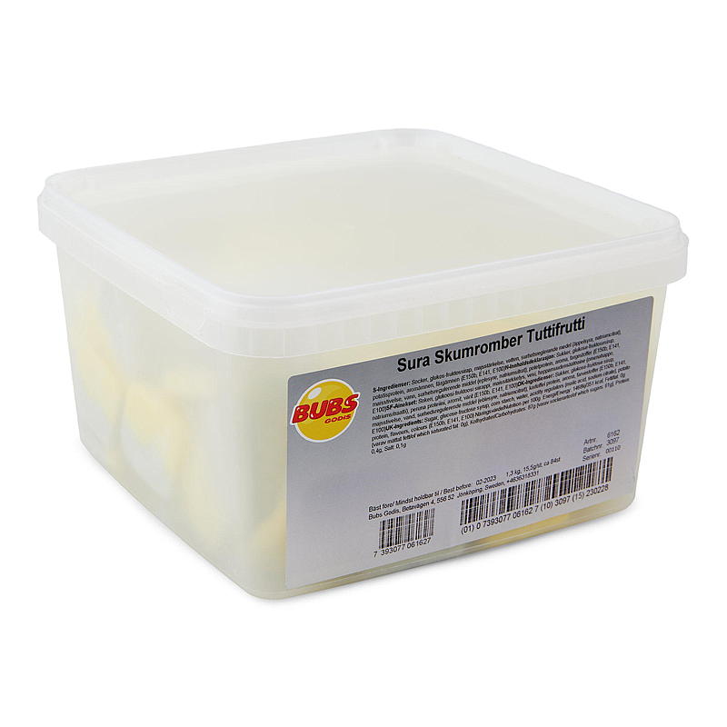 Bubs sura skumdiamanter 1,3 kg tuttifrutti