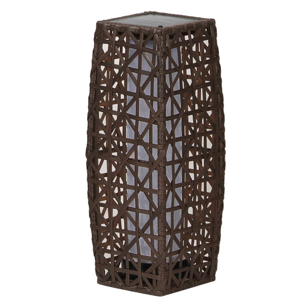 Lampa rattanowa solar wenge 16,5x16,5 48cm PATIO | Dajar