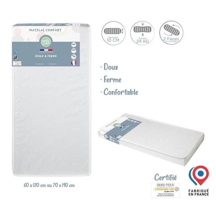 Colchón básico BABYCALIN 24 kg/m3 60x120cm
