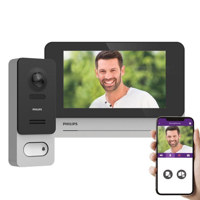 7-inch wireless and connected touchscreen video intercom - WelcomeEye Wireless - Philips - 531039