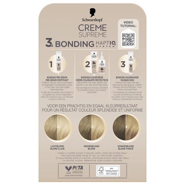 Schwarzkopf Creme Supreme 10-0 Natural Ultra Light Blonde kopjoša krēmkrāsa, 182 g
