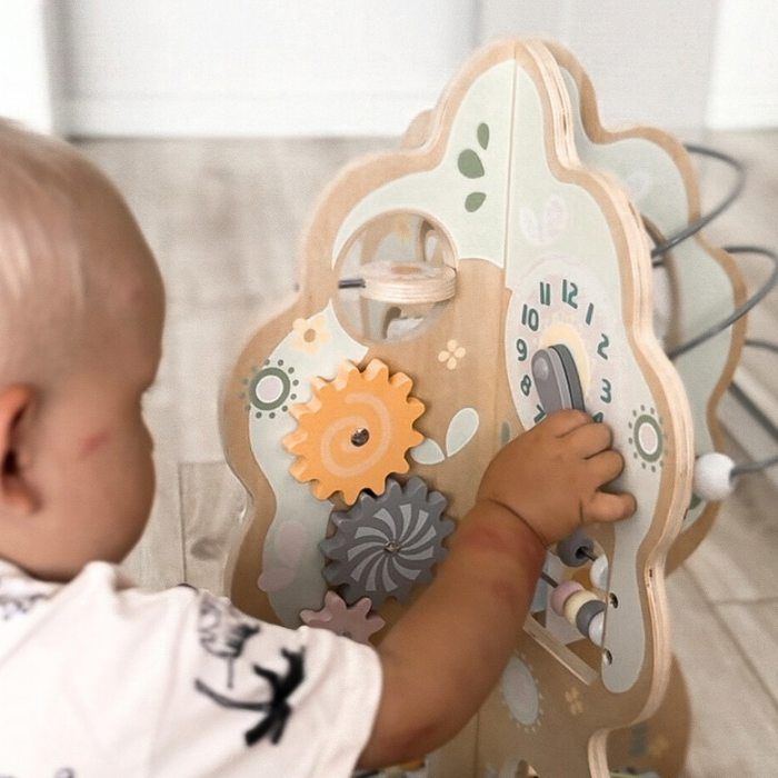 Giocattolo educativo - Mamabrum - Forma ad albero - 10 in 1 - Specchio - Ingranaggi - Orologio