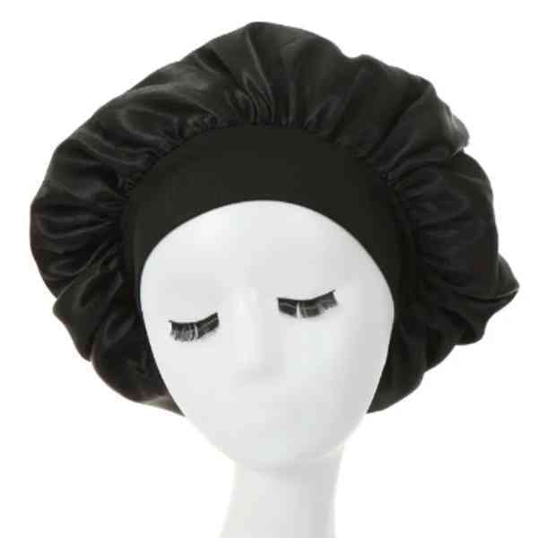Cuffia per capelli in raso nero LUVYAH Cosmetics