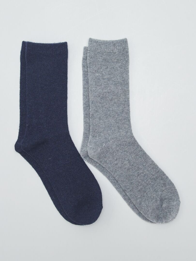 Conjunto de 2 pares de meias - CINZA