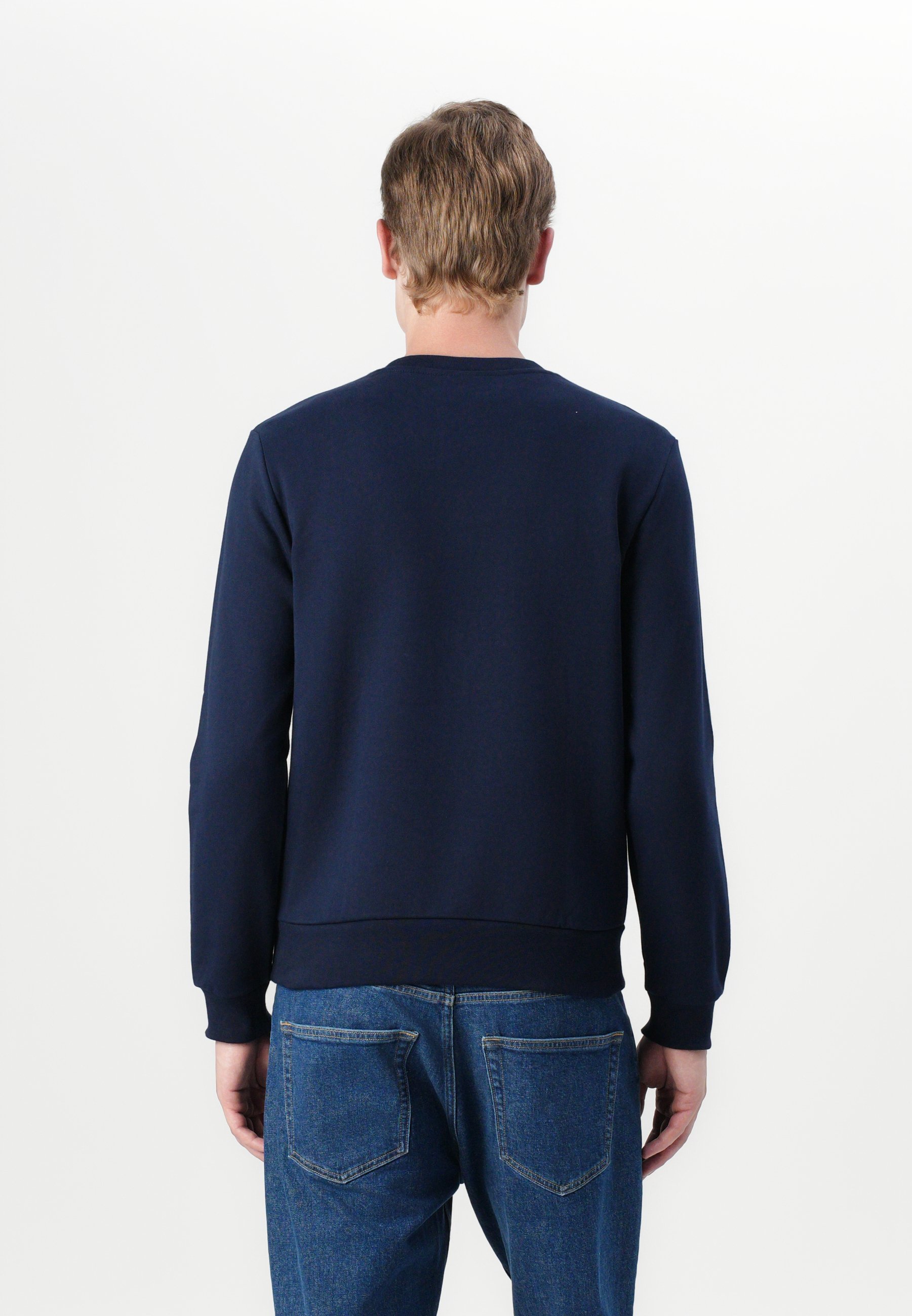 Lacoste Sweatshirt – marineblau/mehlfarben/rot
