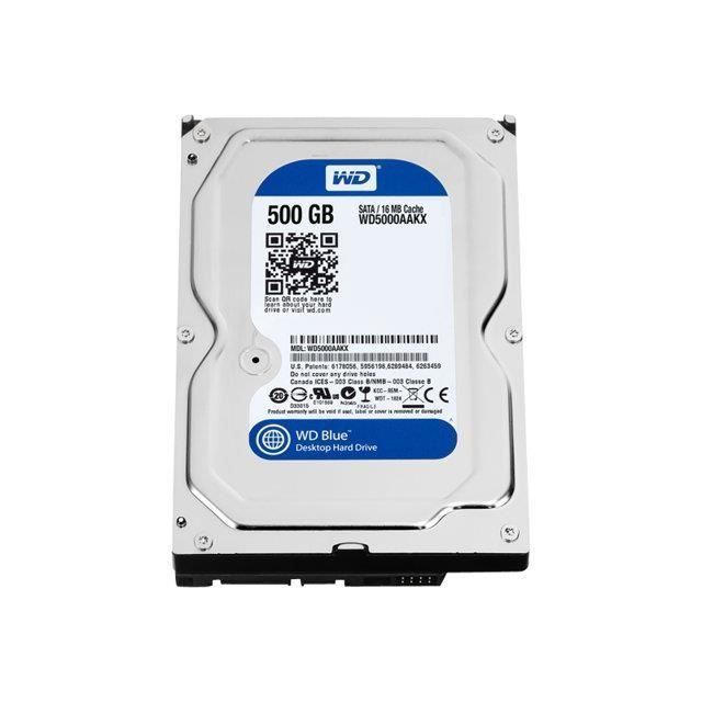 Caviar Blue WD5000AAKX 3,5 inch interne harde schijf - 500 GB - Western Digital - SATA 6Gb/s - 7200 tpm