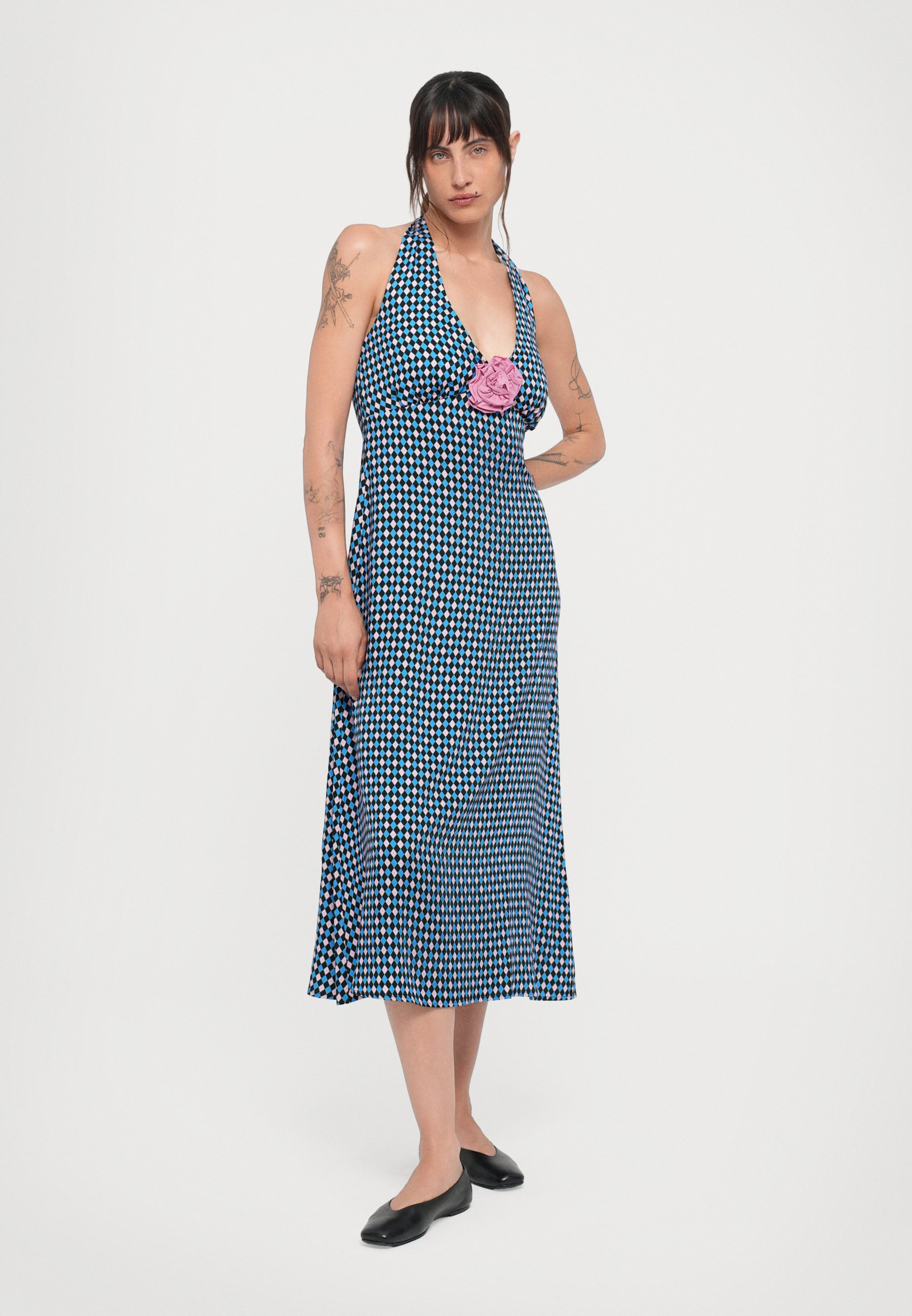 Sleeper JARDIN HALTERNECK - Tageskleid - rosa/schwarz/blau
