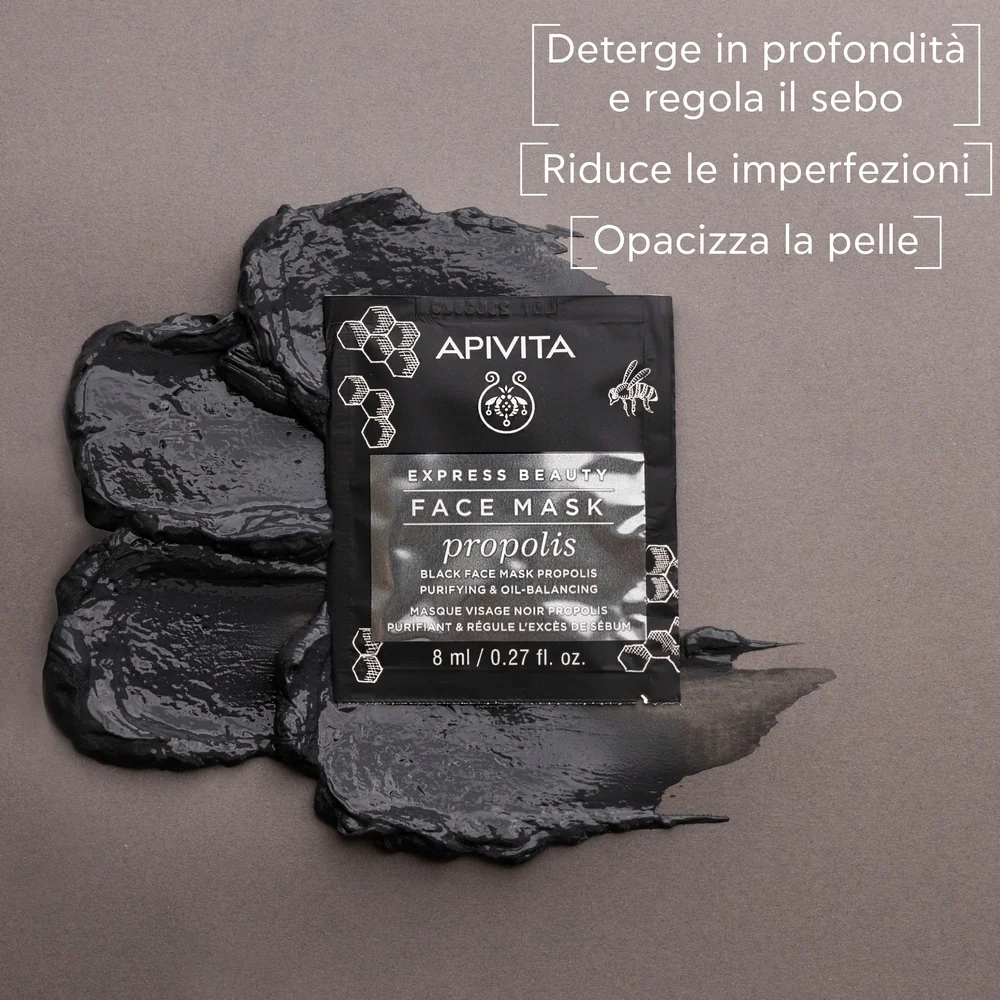 Express Beauty - Viso Maschera Viso Nera Purificante e Seboregolatrice per pelle grassa - Maschera Purificante viso