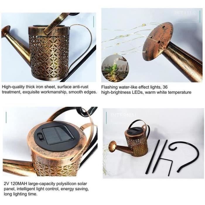 Outdoor Lantern - LECHEO - Lighted Watering Can - Solar LED - Waterproof - Garden Decoration