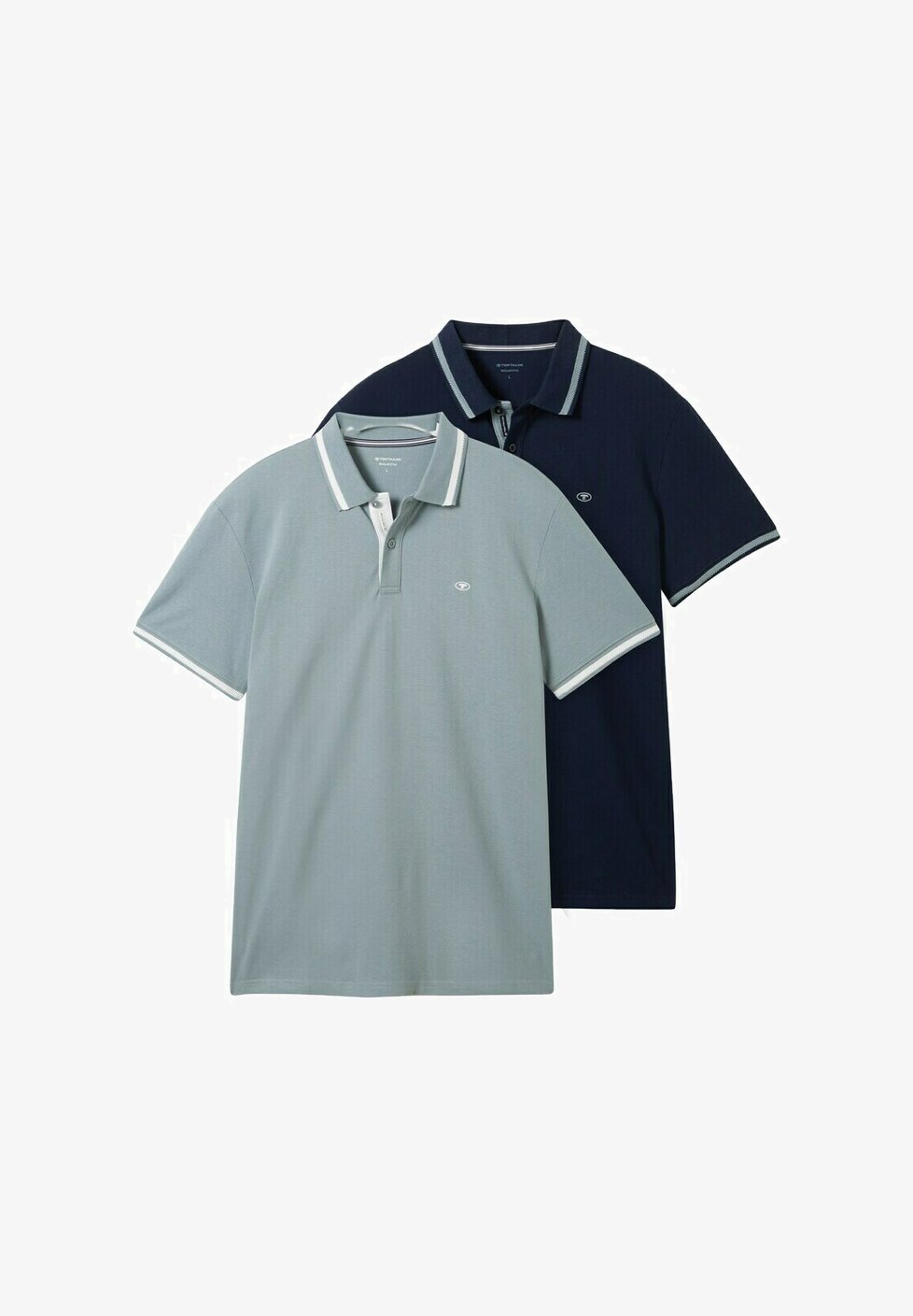 TOM TAILOR DOUBLEPACK POLO - Polo - bleu ciel capitaine