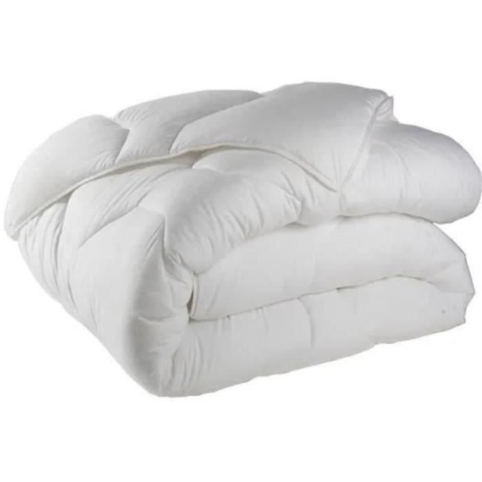 Couette tempérée 350gr/m² Anti-Acariens LOVELY HOME - 240x260 cm - Blanc
