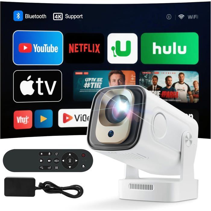 Mini Projecteur 4K Videoprojecteur Portable Projecteur Video Wifi 6 Android 11,1080P Full Hd Supporté Pour Téléphone/Pc/Lap/[XV21]