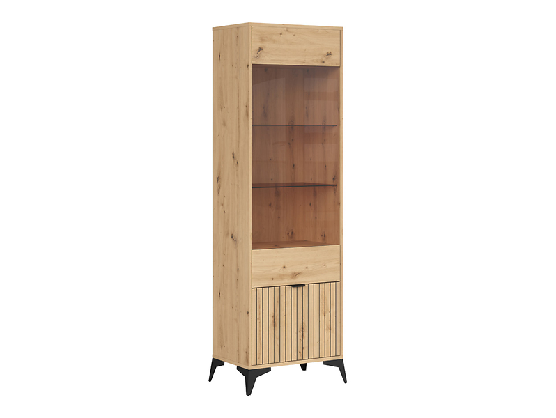 Witryna wysoka Lamea 60 cm z drzwiami dąb artisan
