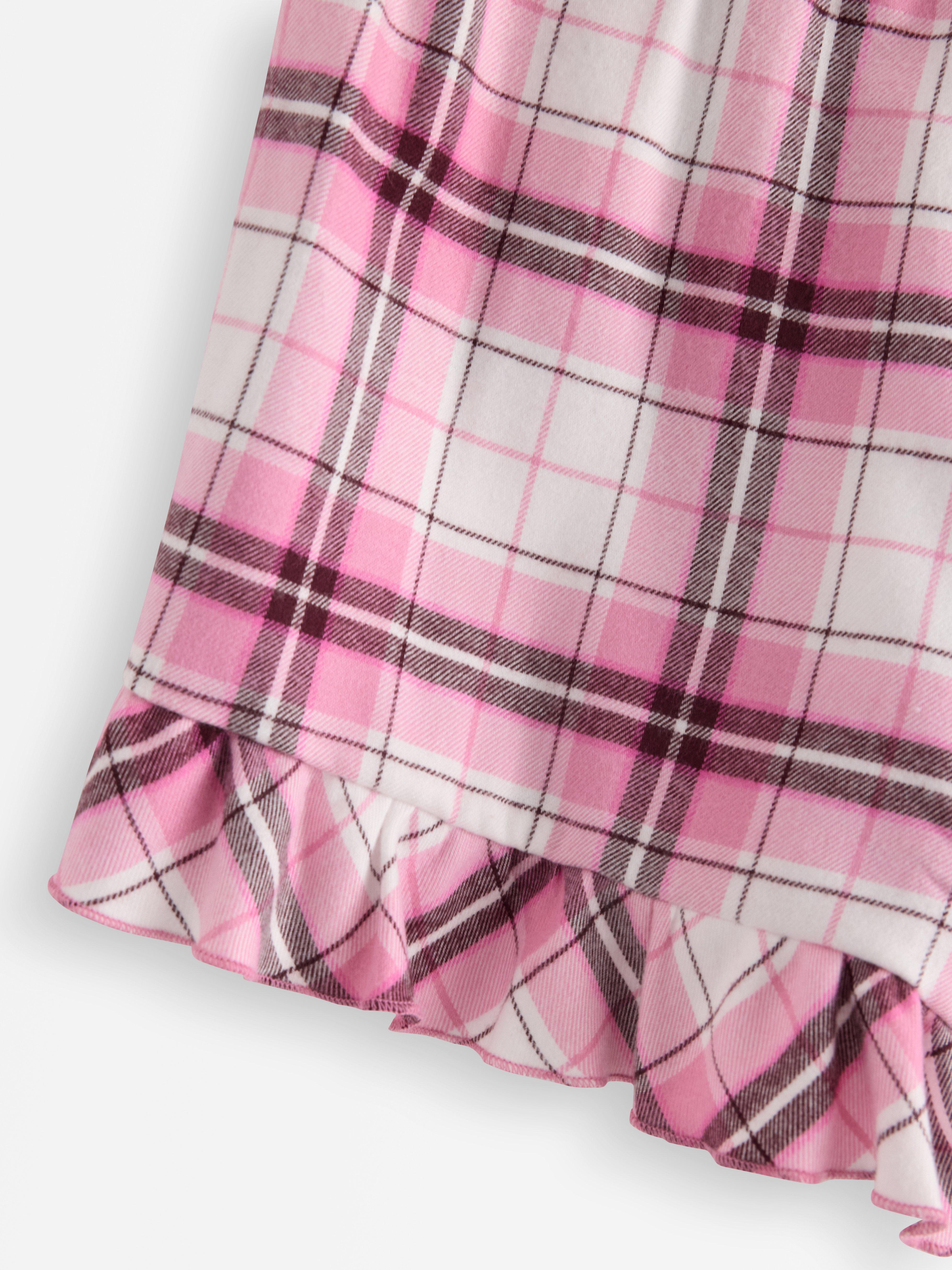 Pantalones cortos de pijama de franela rosa