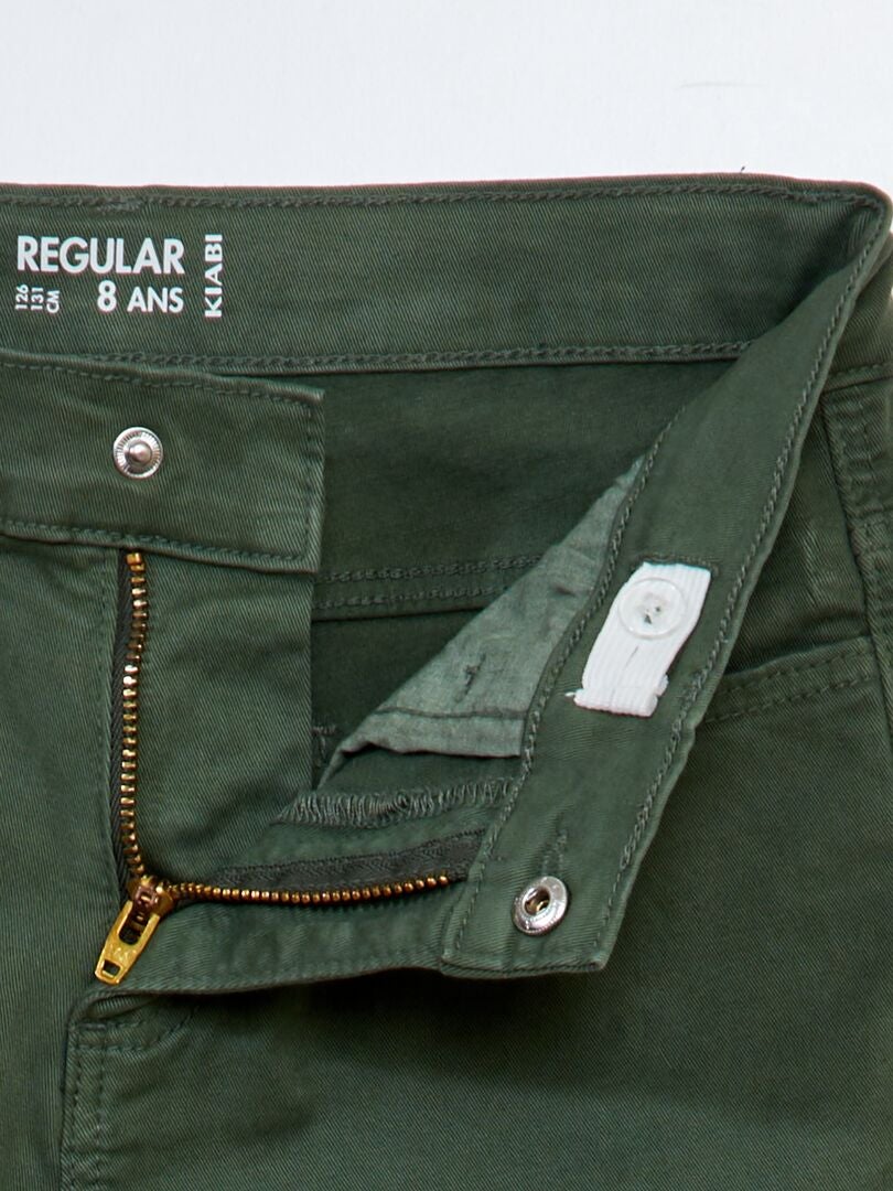 Twill broek met normale pasvorm - GROEN