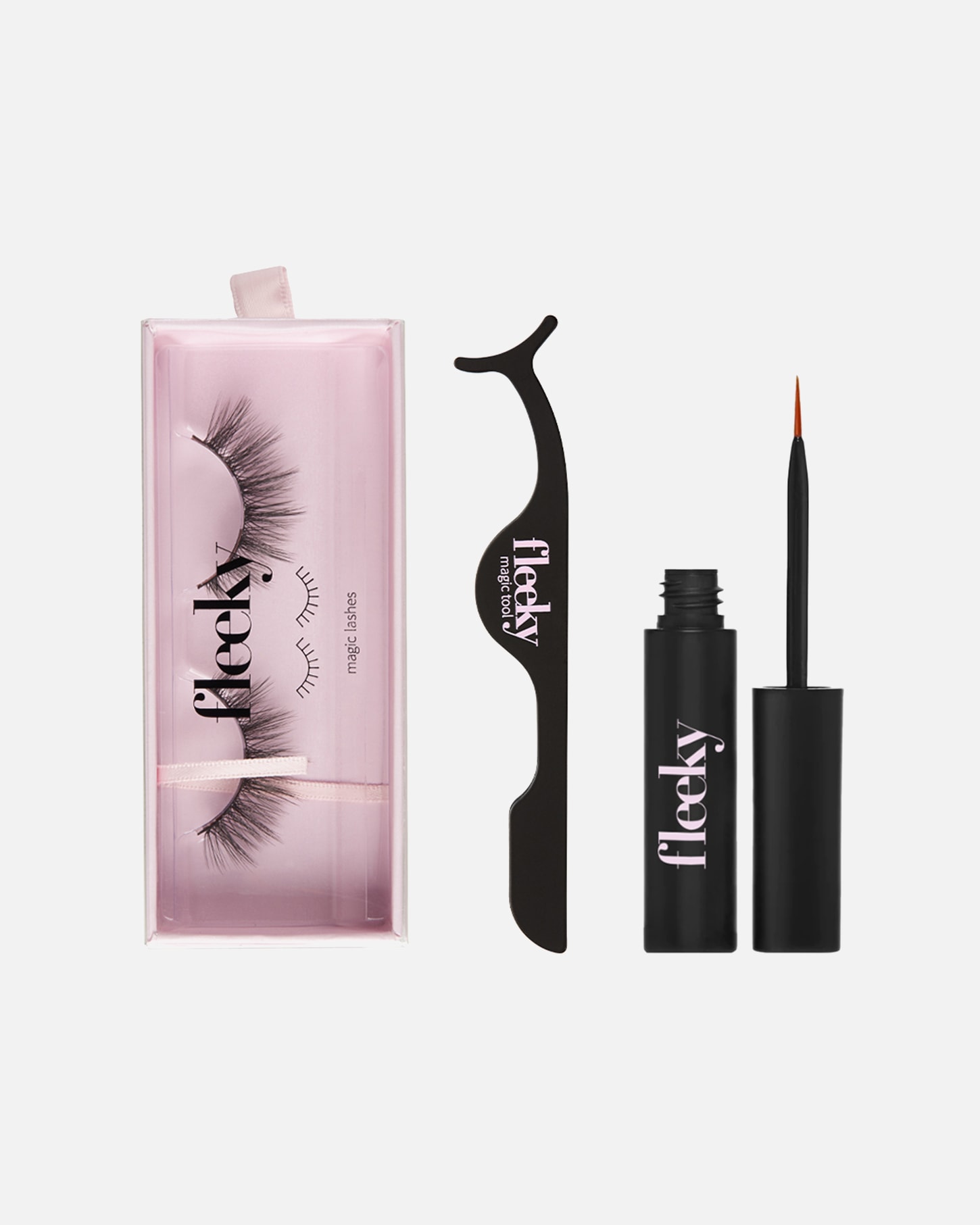 Set di ciglia finte Fleeky Magic – Ciglia artificiali con colla e strumento – 1 pezzo