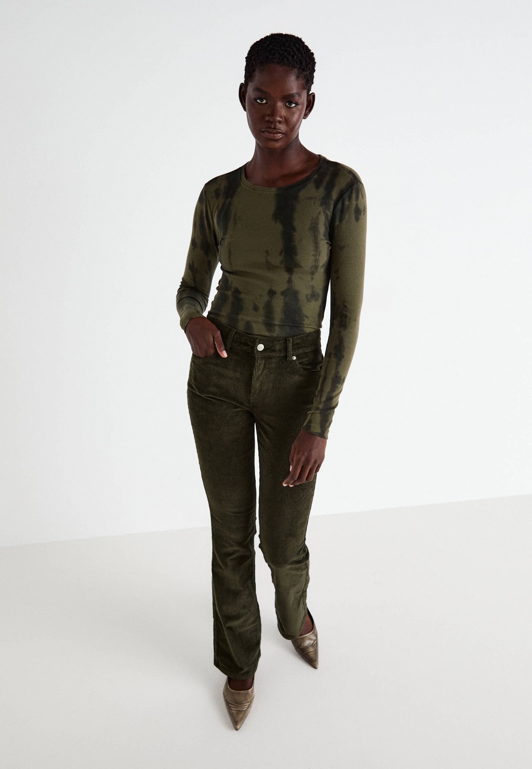 Vero Moda VMFLASH Schlaghose - Farbe: Waldnacht