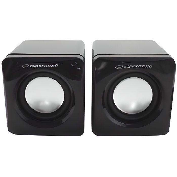 ESPERANZA EP 111 Cube PC-Lautsprecher – Aktiv – Schwarz – 2 Lautsprecher – USB