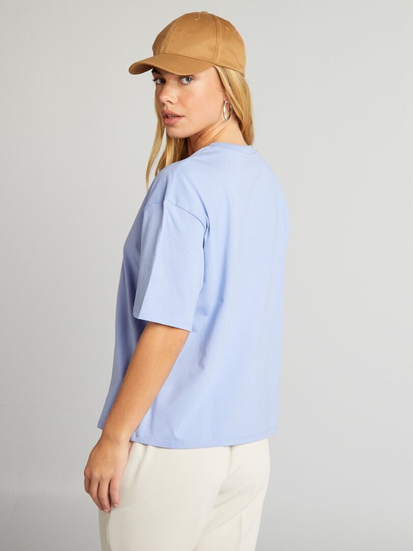 Camiseta de malha jersey - roxa