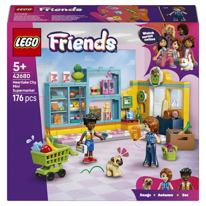 LEGO Friends 42680 L’Épicerie de Heartlake City - Jeu dès 5 ans avec Figurine de Chien
