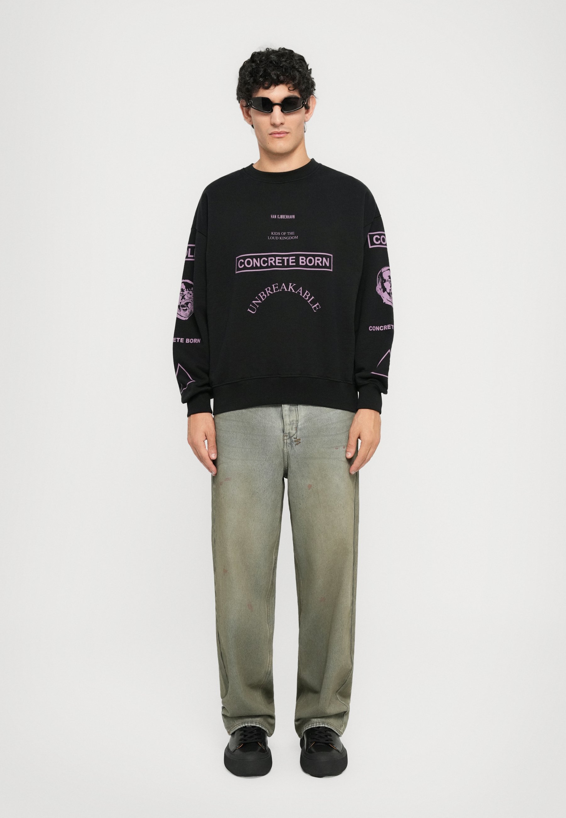 HOODIE CREWNECK - Mikina - black