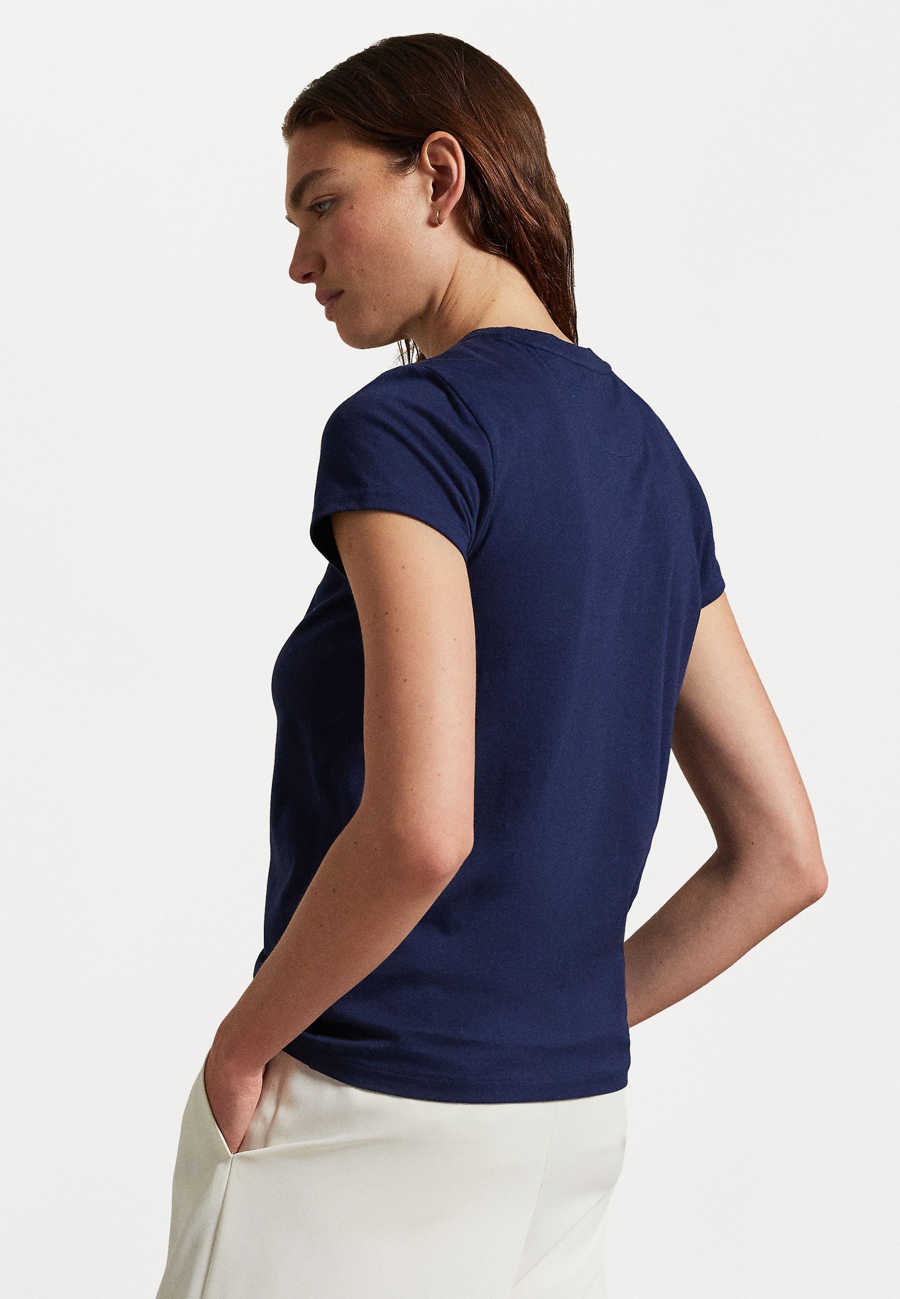 Polo Ralph Lauren Wimbledon Crescent katoenen jersey T-shirt - T-shirt met print - verfijnd marineblauw