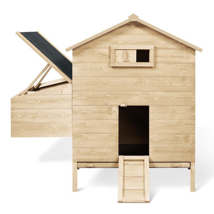 IDMARKET Poulailler chalet XXL pour poules avec pondoir en bois
