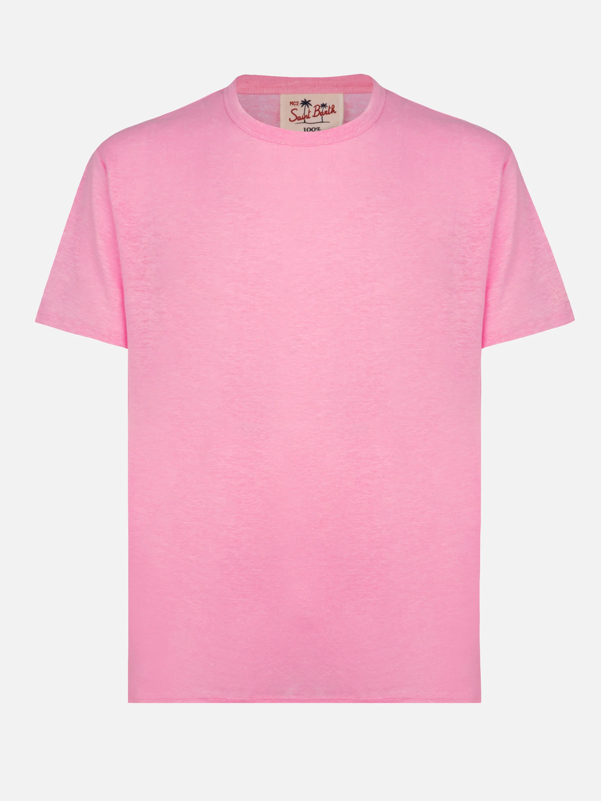 Ecstasea T-shirt van roze linnenjersey