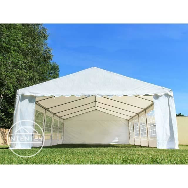 TOOLPORT 6x12m PVC 500g/m² reception gazebo, blue and white, waterproof