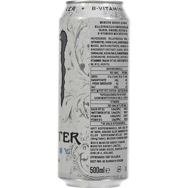 Monster Monster 500 ml energiajuoma Ultra White