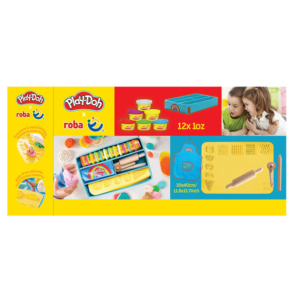 Σετ εκκίνησης, roba x Play-Doh για παιχνίδι και μοντελισμό, με 12 κονσέρβες πλαστελίνης