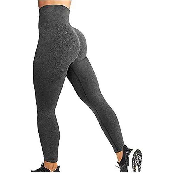 Leggings de sport taille haute sans coutures pour femme, effet contour sourire, pantalon de yoga : Sports et loisirs de plein air