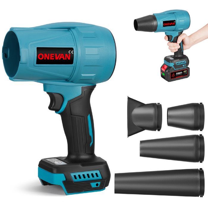 Soplador de hojas - ONEVAN - ONEVAN - 720W - 33.000 rpm - Batería de 2000 mAh