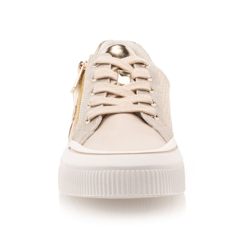 Zapatillas deportivas para mujer color beige.