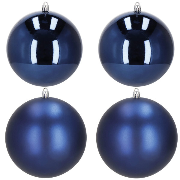 Bombki choinkowe 4 szt. zawieszki 12 cm granatowe