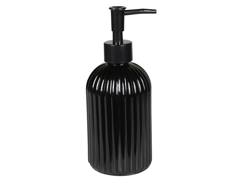 Dozownik do mydła szklany Strip 400 ml czarny