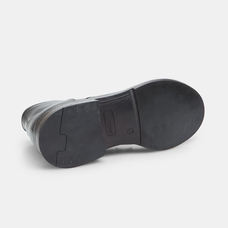 BATA heren enkellaarsjes van leer met vetersluiting