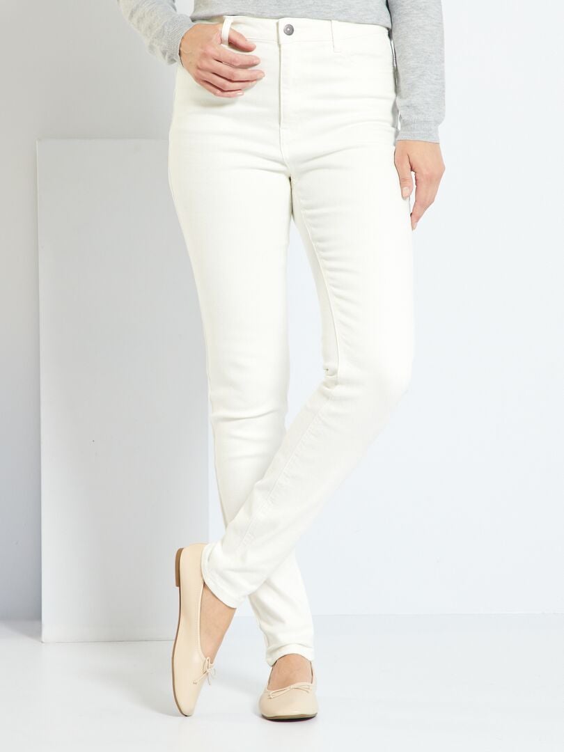 Jeansy skinny fit - L28 - BIAŁE