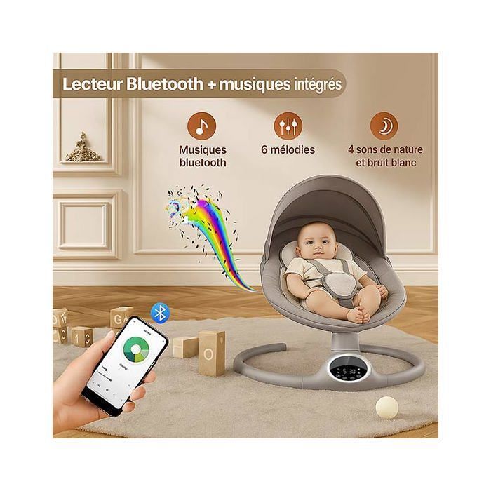 Balancelle bébé /transat électrique ALPHA bleu