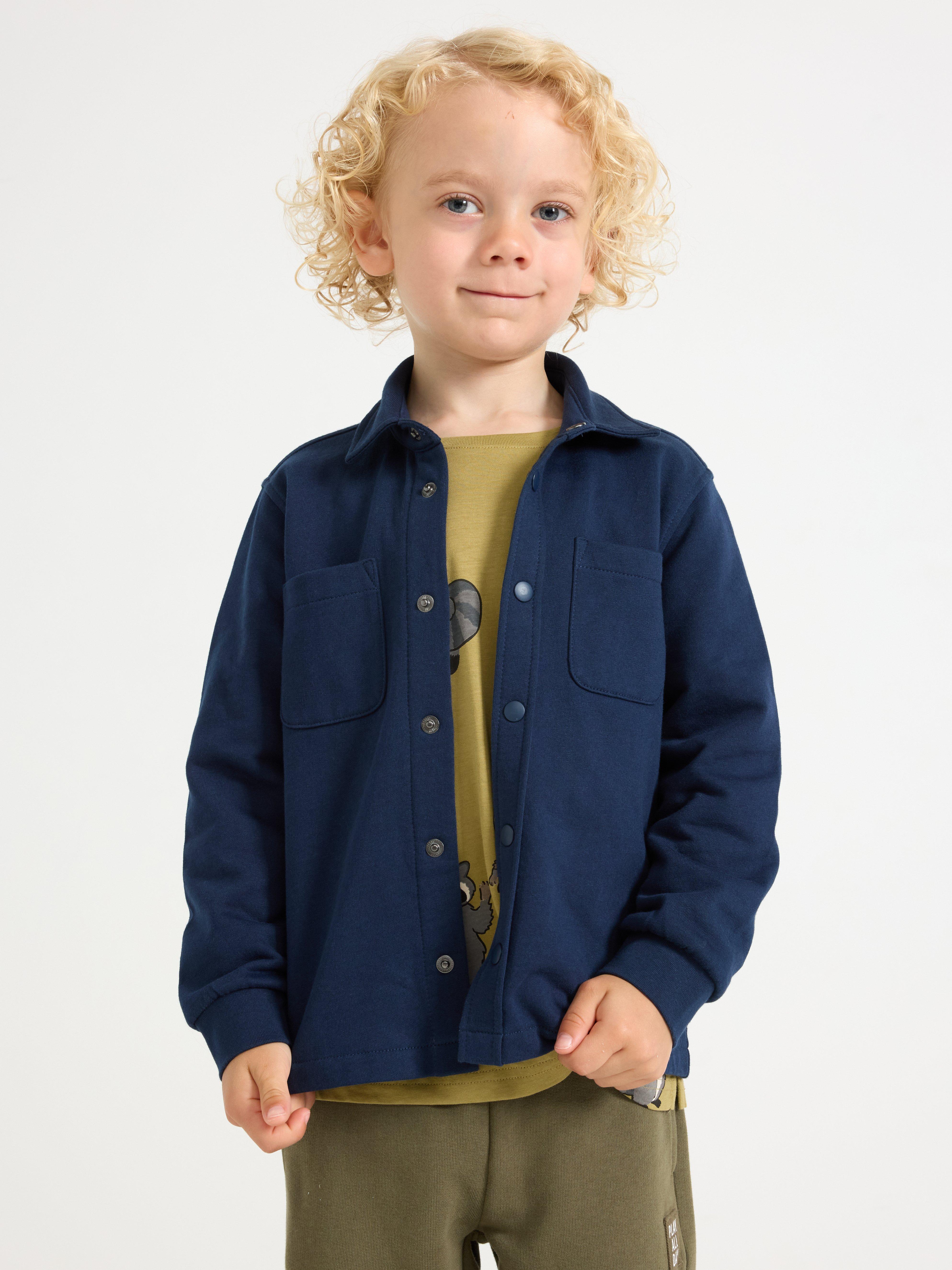 Sobrecamisa de punto azul oscuro
