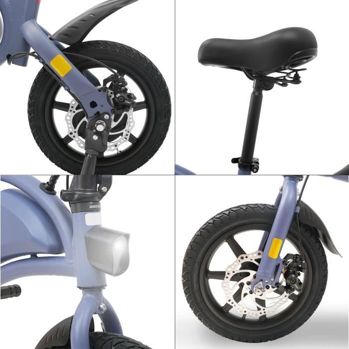 Bicicletta elettrica senza pedali - URBANGLIDE - BIKE 140 BLUE - 36V - 350W - pneumatici da 14