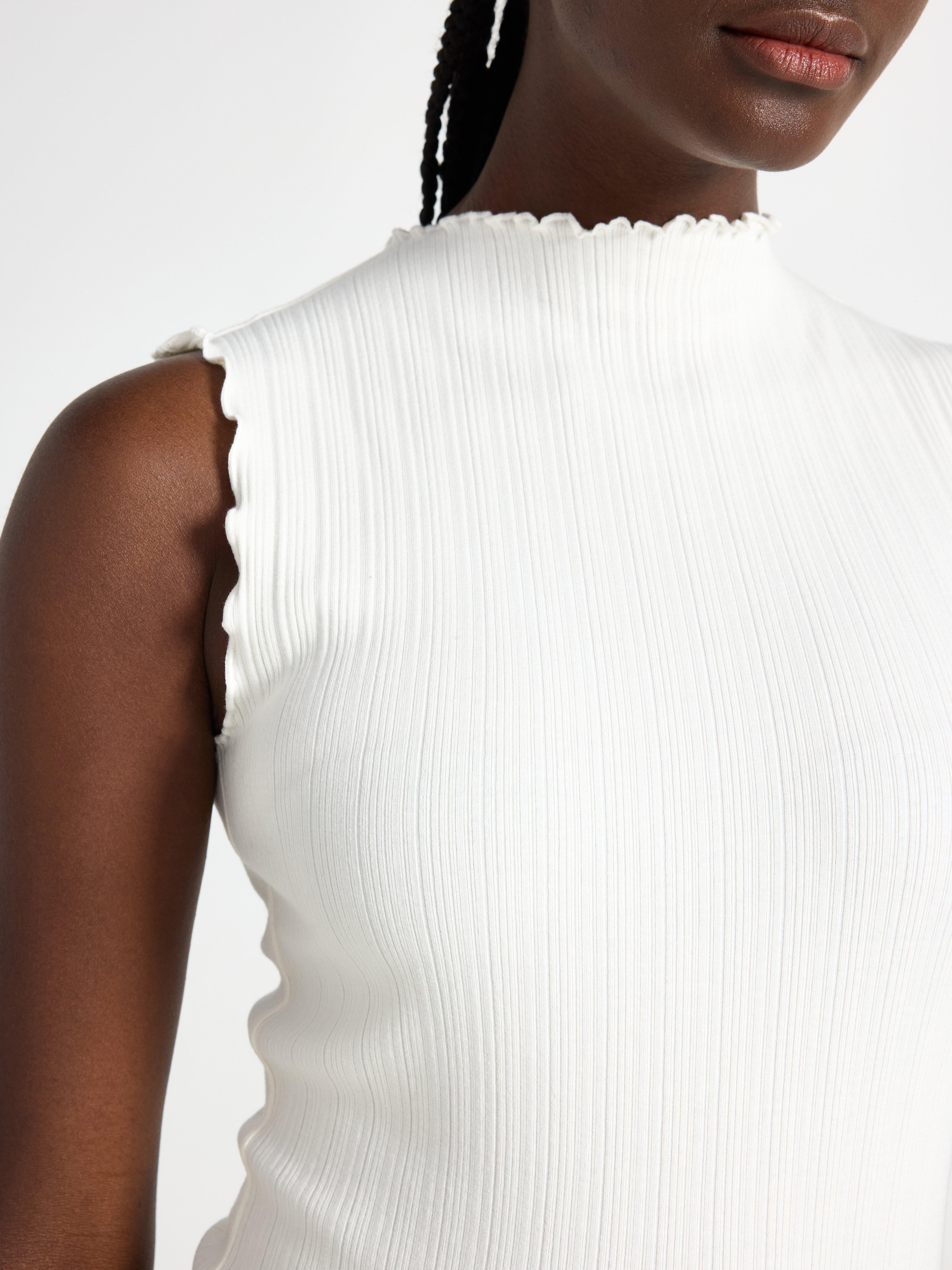 Ærmeløs top Off White
