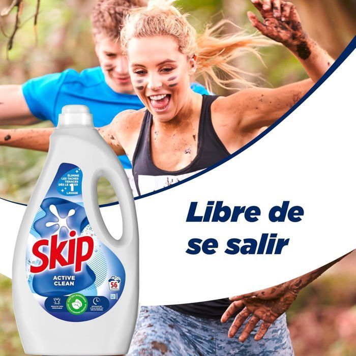 Detergente líquido Active Clean para ropa: limpieza impecable, frescura duradera, elimina las manchas sin dañar los tejidos, 28 lavados.