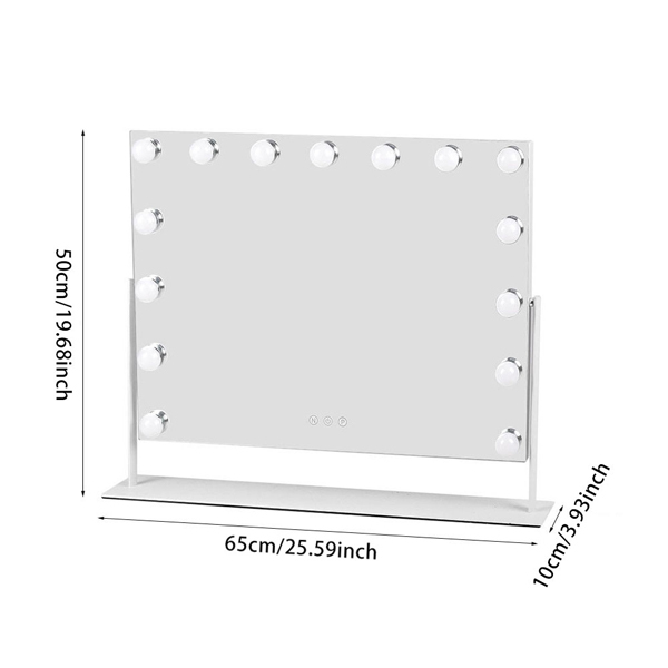 Oglindă de machiaj cu iluminare LED Hollywood Vanity de la Livingandhome