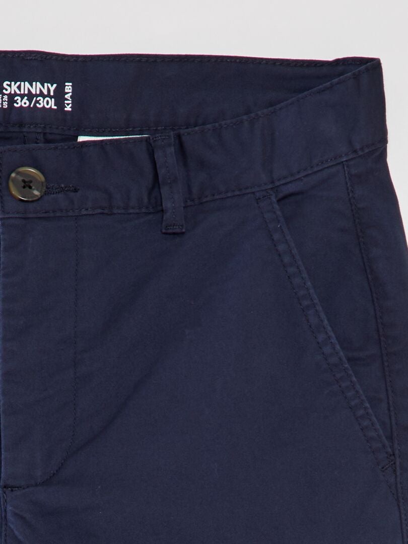 Pantalones chinos ajustados L30 - Azul