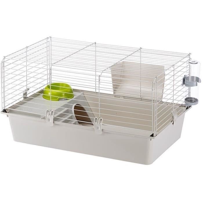 Jaula para roedores - Hámster 77 x 48 x 42 cm - FERPLAST - CAVIE 80X1 - 77 x 48 x 42 cm - Gris claro