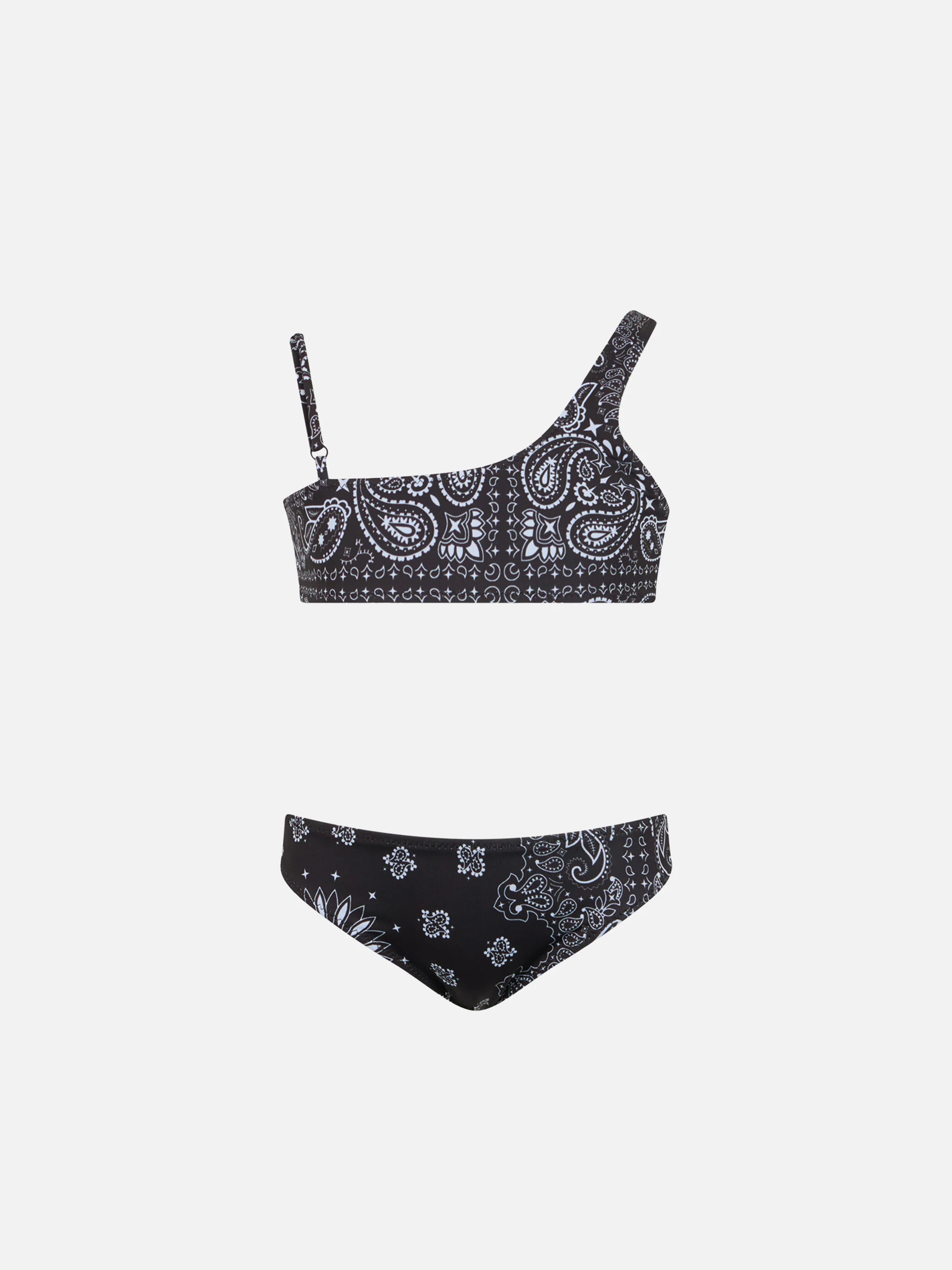 Viviy bikini met één schouderband voor meisjes met bandana-print