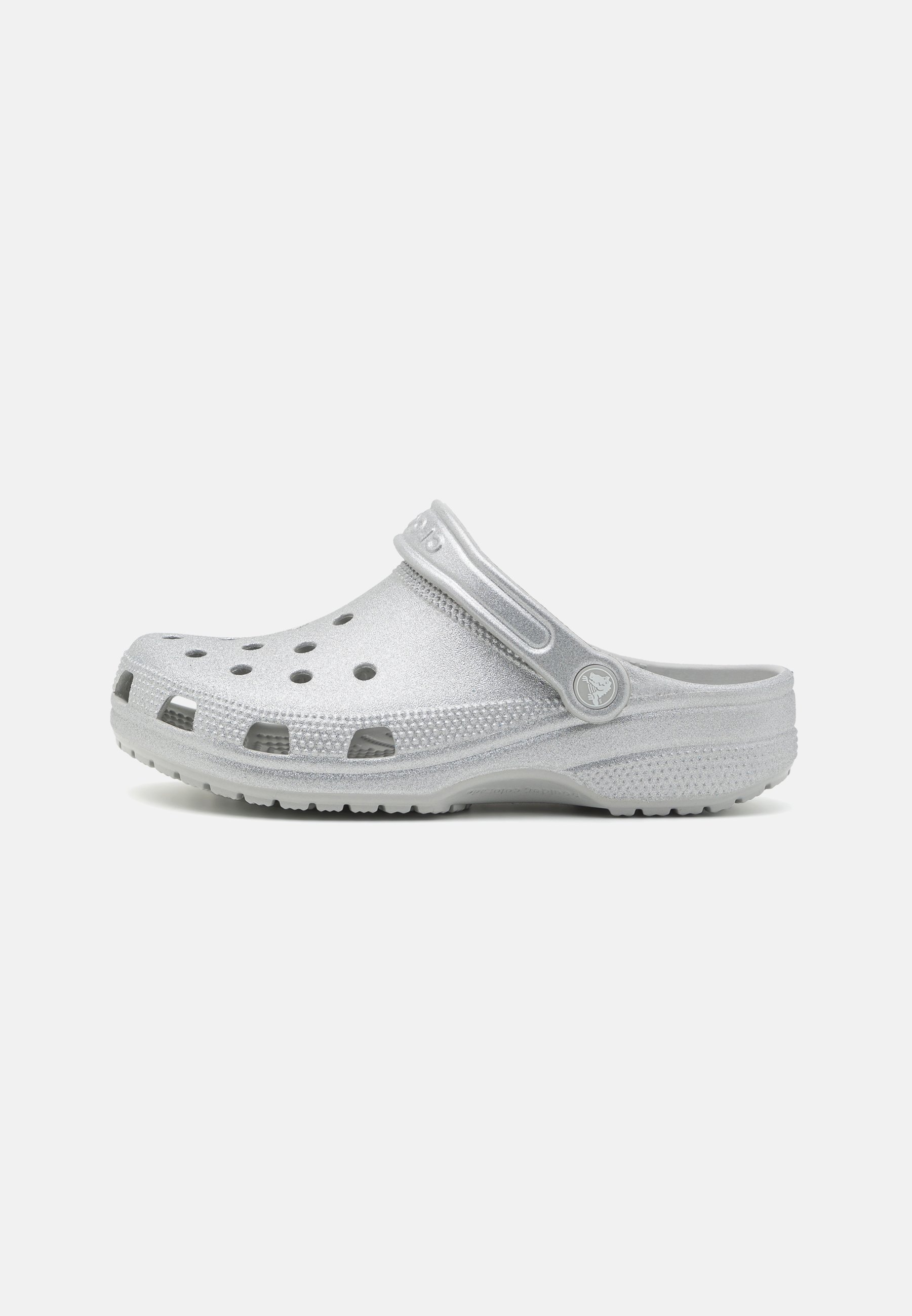 Crocs CLASSIC GLITTER - Dřeváky - silver