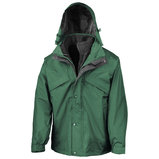 3-in-1 wasserdichte und winddichte Jacke/Mantel – Modell mit Reißverschluss und Clipverschluss – Stormdri
