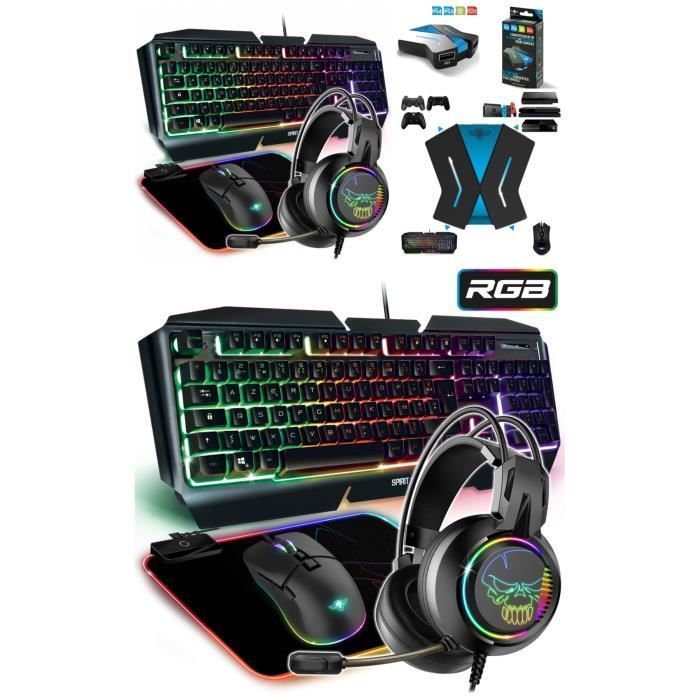 Gaming peripherals pack - GAMER PRO-ULTIMATE - MKH5 - RGB - USB - Wired